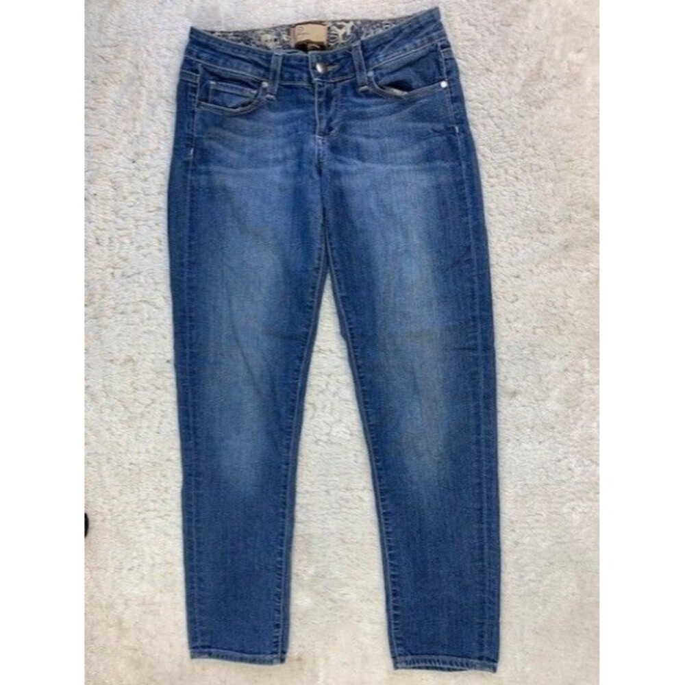 Paige Size 26 Womens Roxie Crop Jeans Stretch Med Wash Low Rise